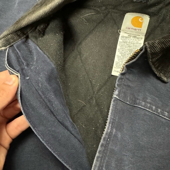 Carhartt Workwear 90s Vtg Union USA Made Navy Detroit Jacket - Picture 5 of 7